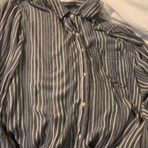 AE artist/boho style button up/ tie up shirt